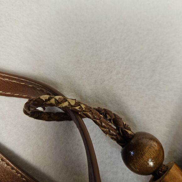 Big Buddha Western Tote Two Tone Brown Tassel Large Shoulder Handbag Business XL - Picture 12 of 16